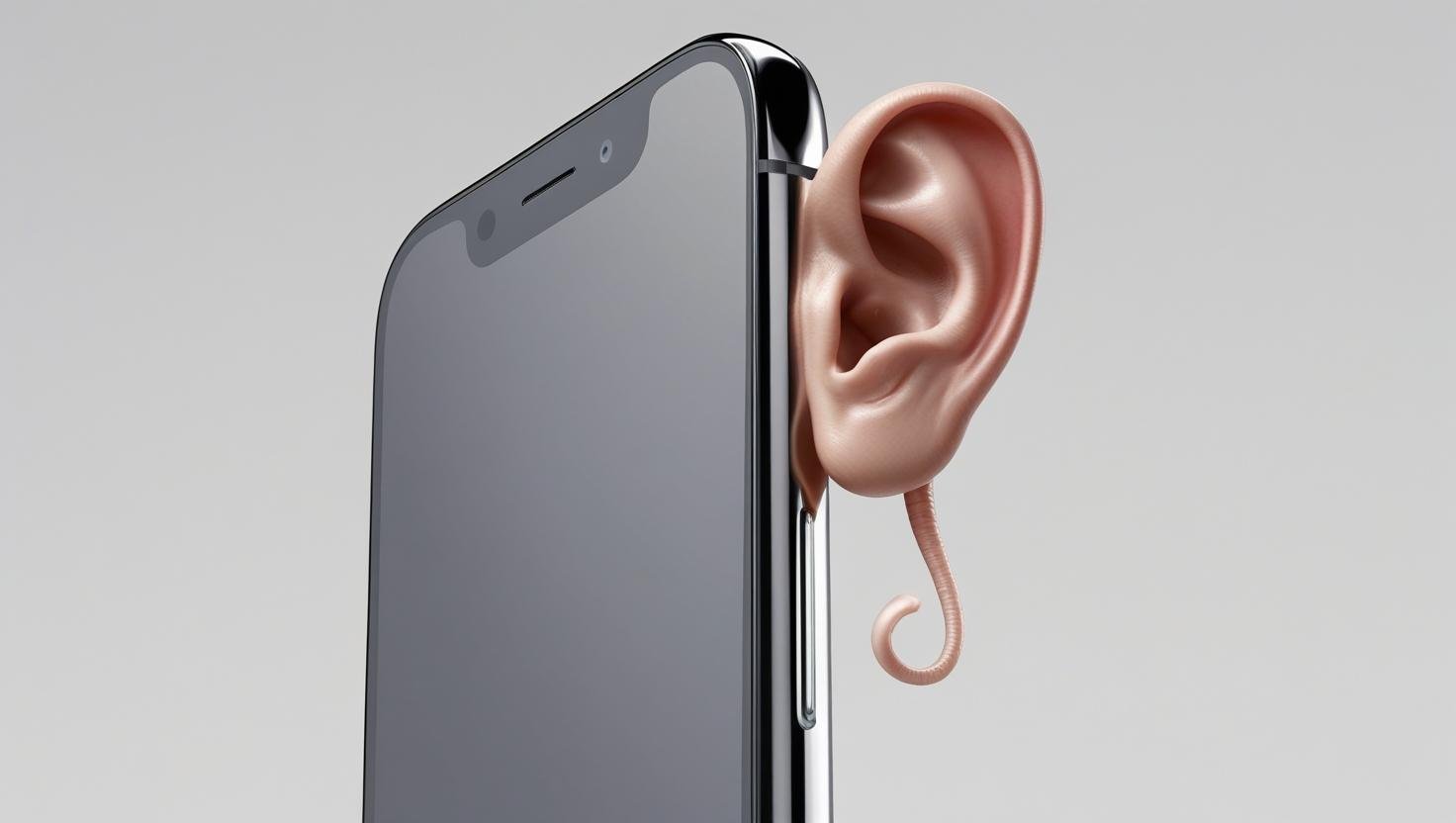 a smartphone with humanlike ear