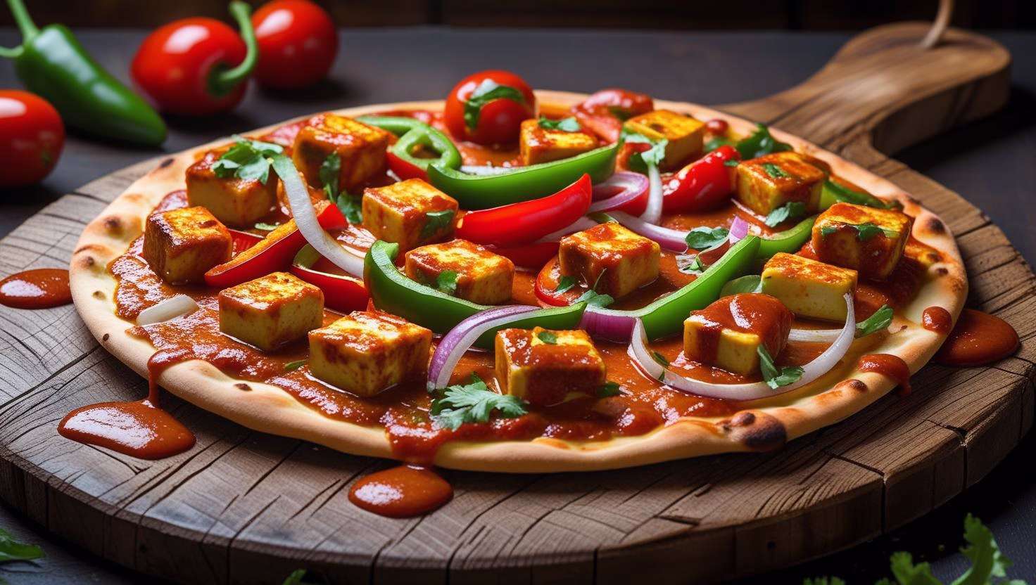 paneer tikka pizza receipe