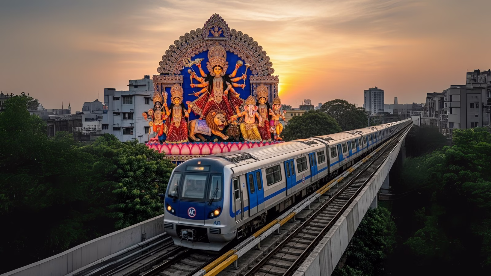 durga puja kolkata metro